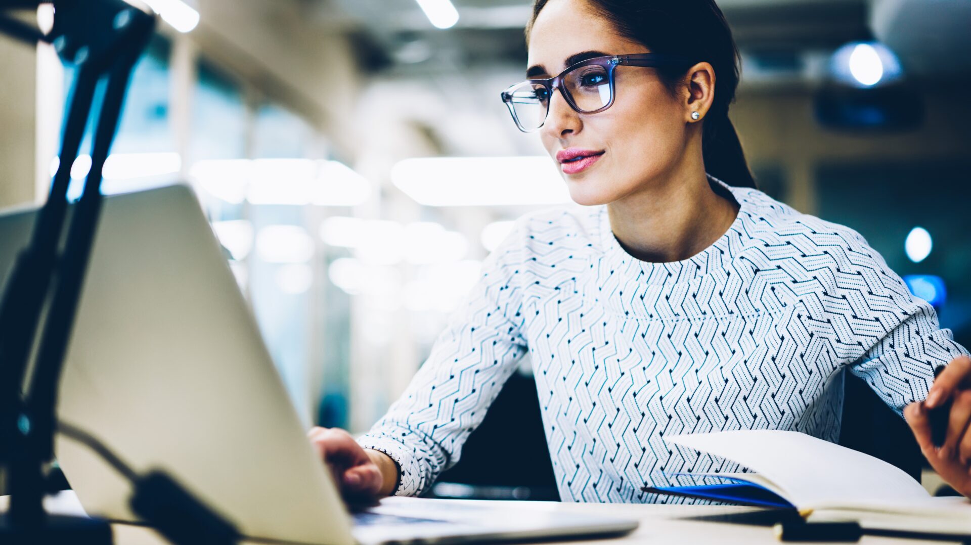 A female professional at work.